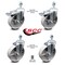 Service Caster Semi Steel Swvl TS Caster w/Roller Bearing-5" Wheel&1/2" Stems-2 w/TTL BRK, 4PK SCC-TSTTL20S515-SSR-121315-2-S-2 - alternate 1
